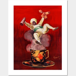 Man Floating Over Coffee Cup & Saucer 1921 Leonetto Cappiello Posters and Art